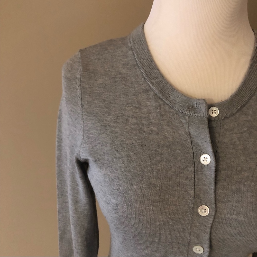 Banana Republic 3/4 sleeve heather grey cardigan XS